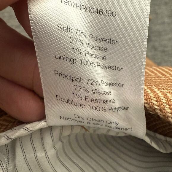 Veronica Beard Cormac Stripe Cropped Trouser Pants Women 4 Tweed Herringbone - Picture 10 of 12